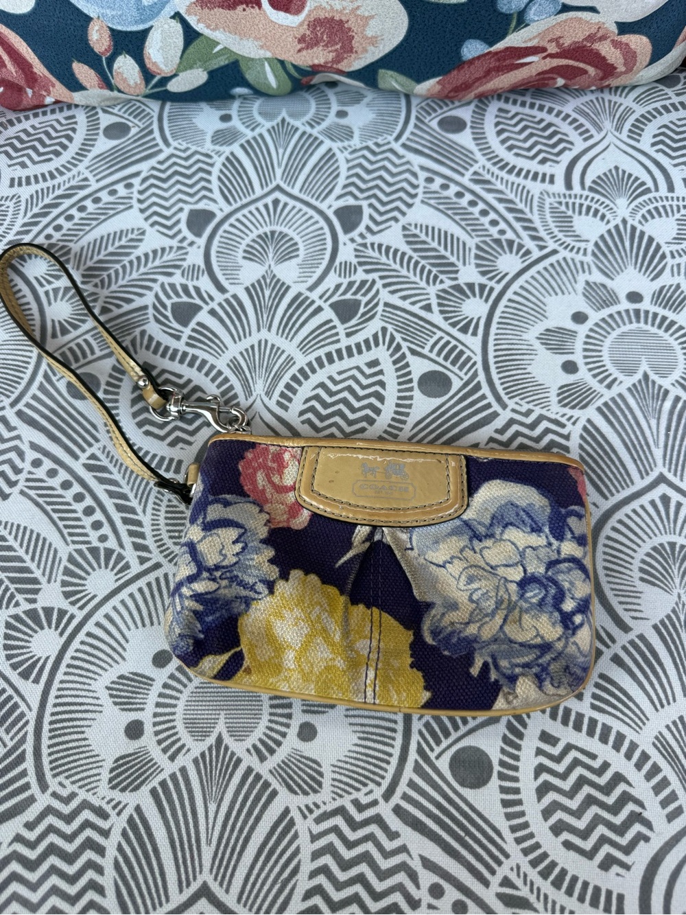 Coach floral printed wristlets